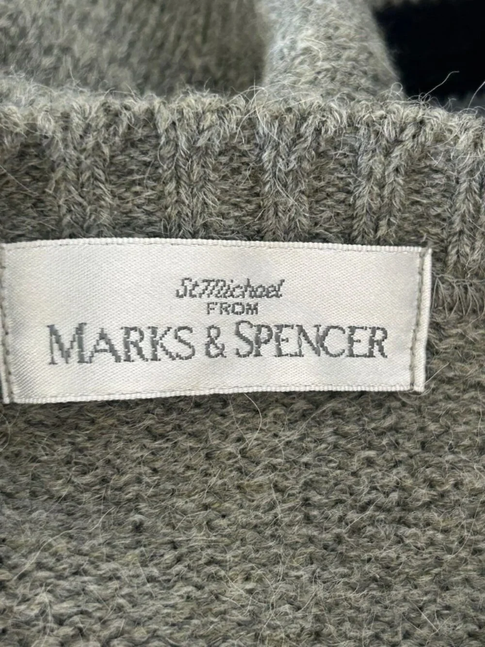 St. Michael - Marks & Spencer Sweater Argyle Alpaca Wool Embroidered Ski Size XL